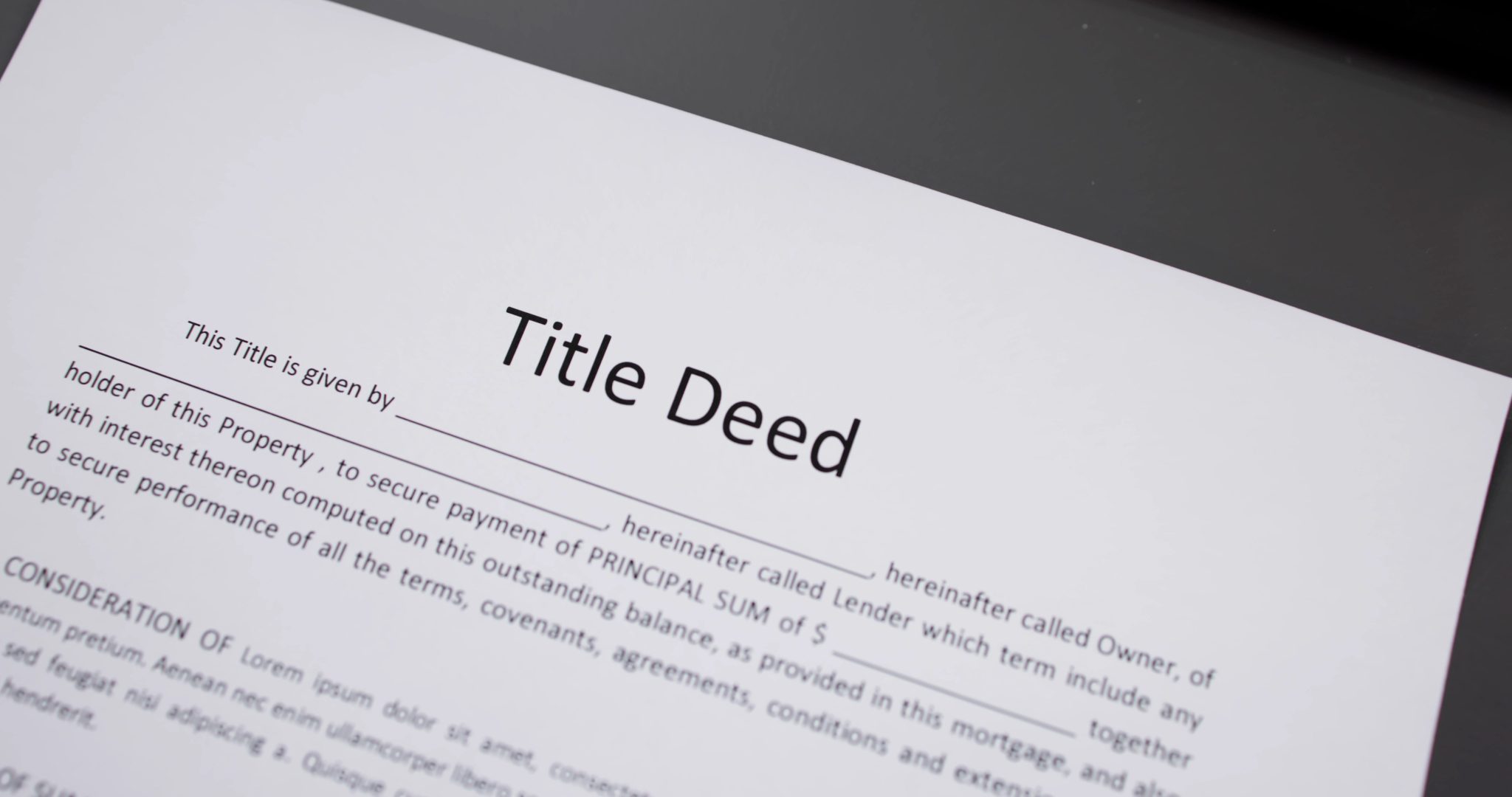 Title Deeds